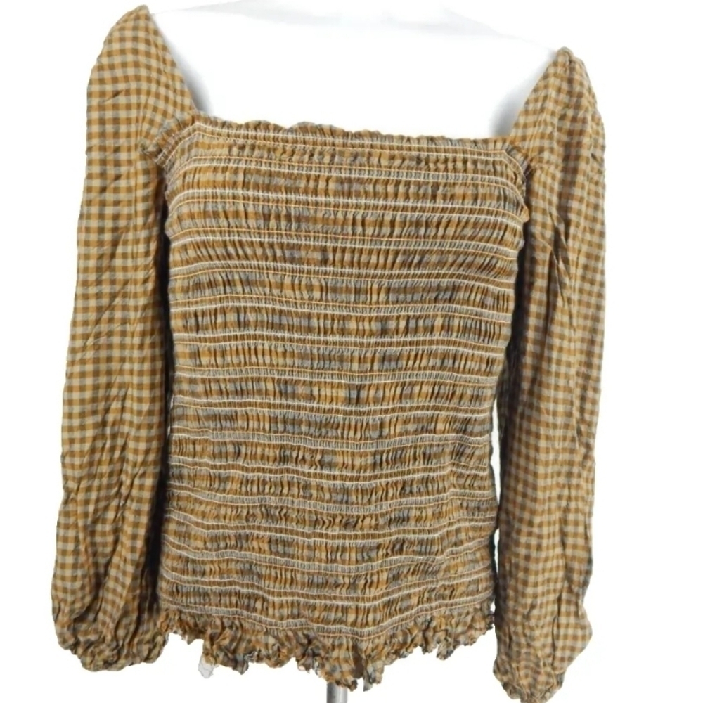 Urban Outfitters Puff Sleeve Smocked Top